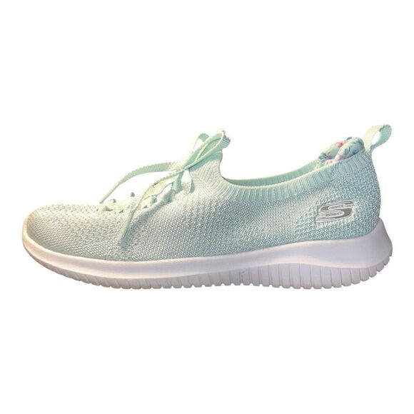Skechers Women's Ultra Flex Washable Slip Ons Flourishing View Mint Green 5M EUC - Picture 5 of 10